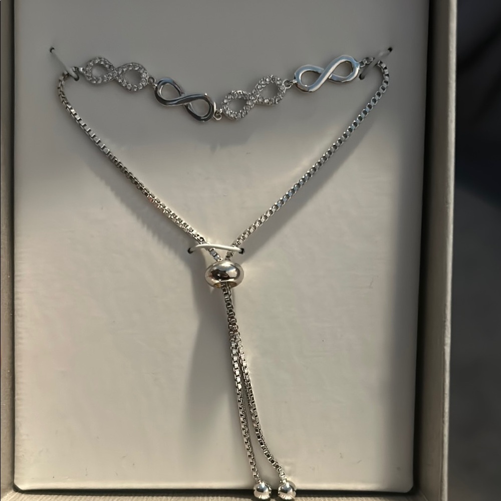 Elegant Silver Infinity Bracelet